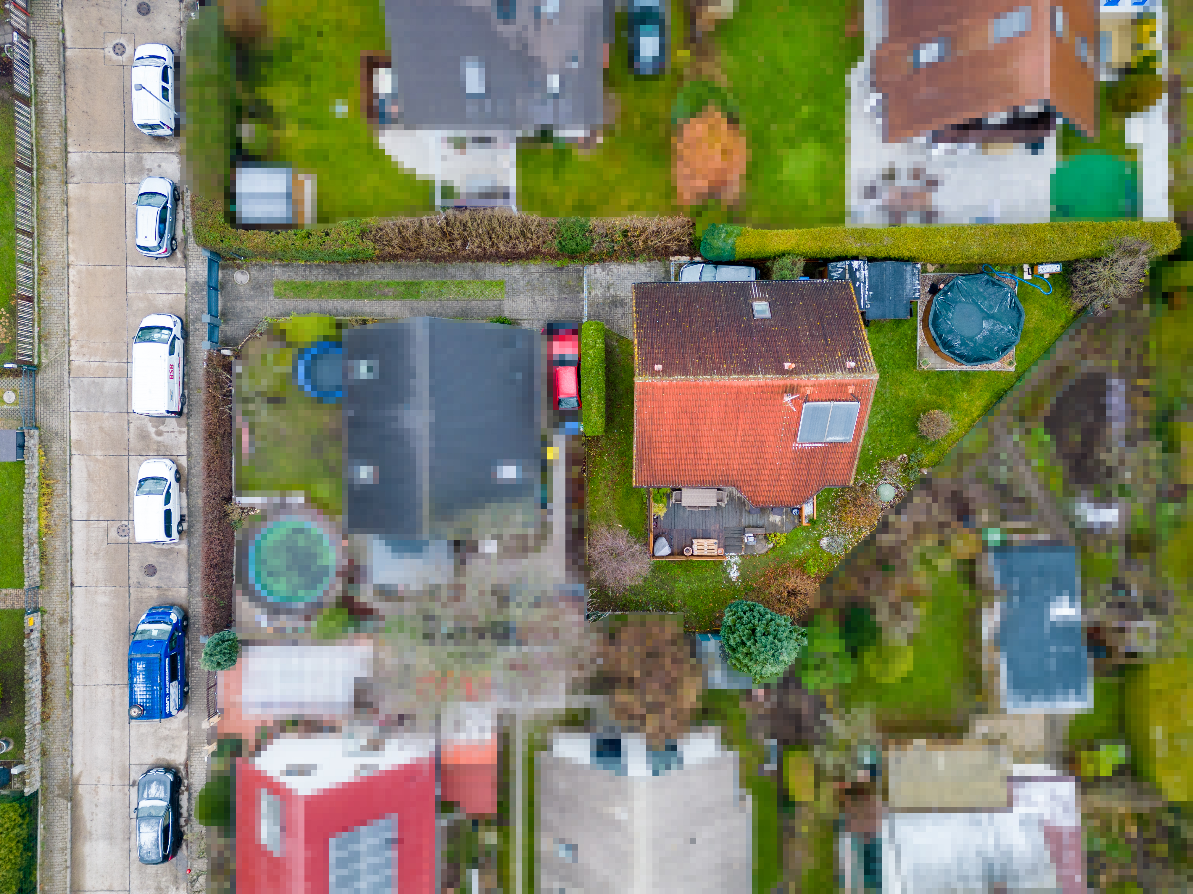 Luftaufnahme eines Wohngebiets in der Havelregion